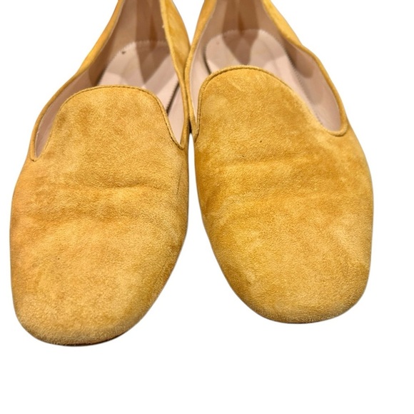 J. Crew Suede Smoking Slipper 9 Camel Loafers Slip On Classic Flats Womens Prep - Picture 3 of 8
